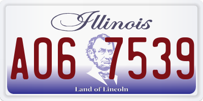 IL license plate A067539