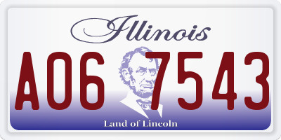 IL license plate A067543