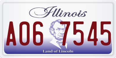 IL license plate A067545