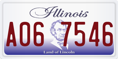 IL license plate A067546