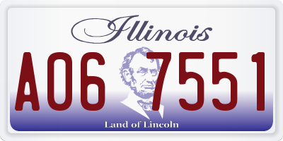IL license plate A067551
