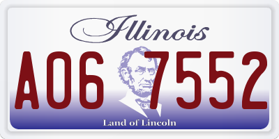 IL license plate A067552