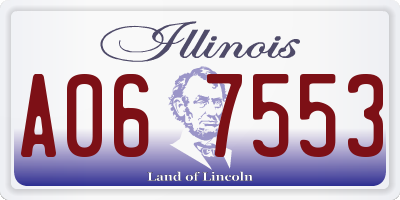 IL license plate A067553