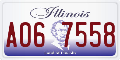 IL license plate A067558