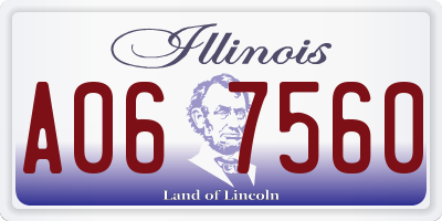 IL license plate A067560