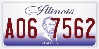 IL license plate A067562