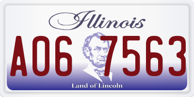 IL license plate A067563