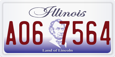 IL license plate A067564