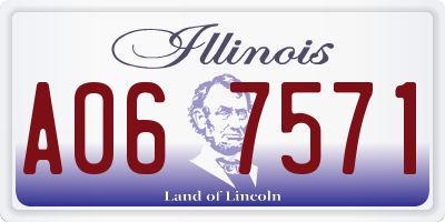 IL license plate A067571