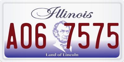 IL license plate A067575