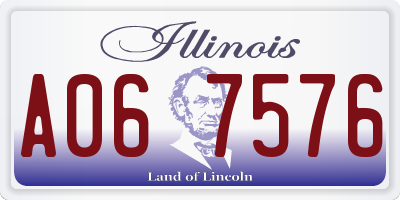 IL license plate A067576