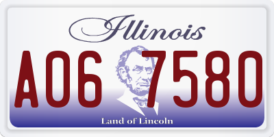 IL license plate A067580