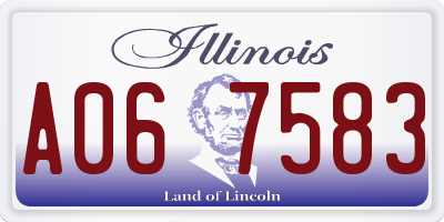 IL license plate A067583