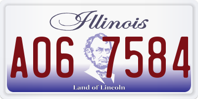 IL license plate A067584