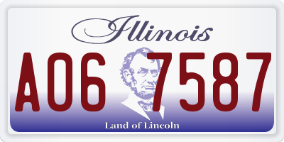 IL license plate A067587