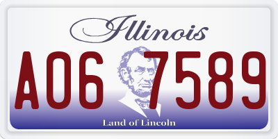 IL license plate A067589