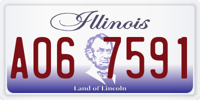 IL license plate A067591