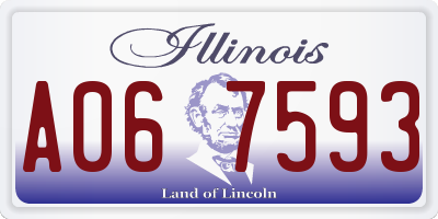 IL license plate A067593