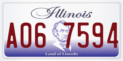 IL license plate A067594