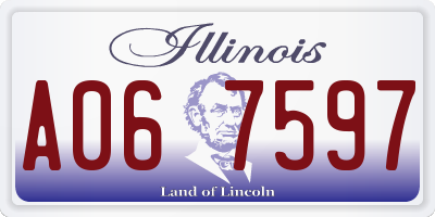 IL license plate A067597