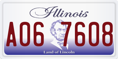 IL license plate A067608