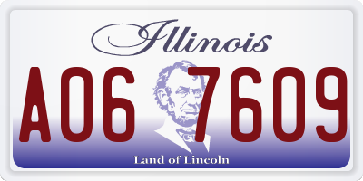 IL license plate A067609