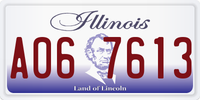 IL license plate A067613