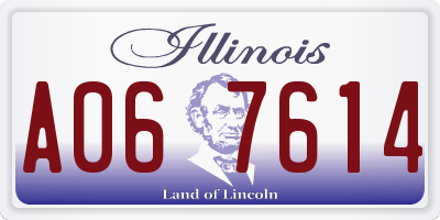 IL license plate A067614