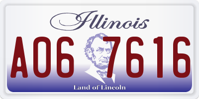 IL license plate A067616