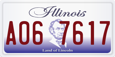 IL license plate A067617