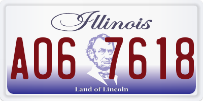 IL license plate A067618