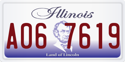 IL license plate A067619