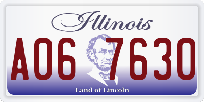 IL license plate A067630