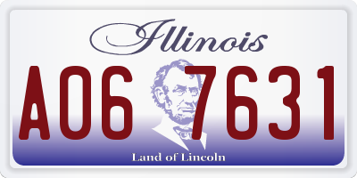 IL license plate A067631