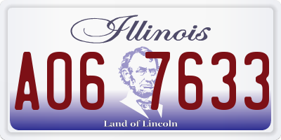 IL license plate A067633