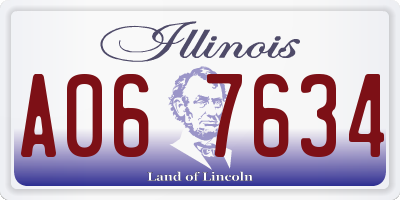 IL license plate A067634