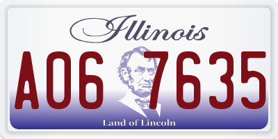 IL license plate A067635