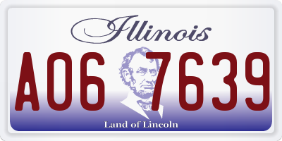 IL license plate A067639