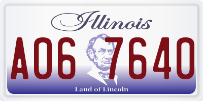IL license plate A067640