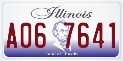 IL license plate A067641