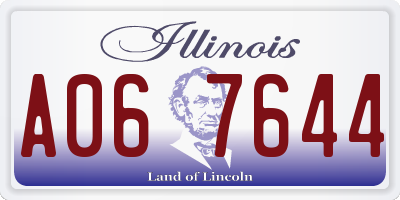 IL license plate A067644