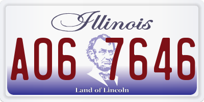 IL license plate A067646