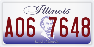 IL license plate A067648