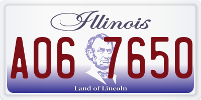 IL license plate A067650
