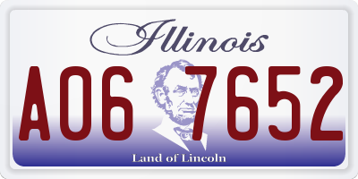 IL license plate A067652