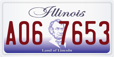 IL license plate A067653
