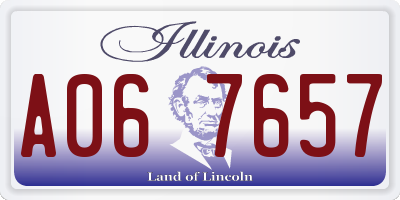 IL license plate A067657