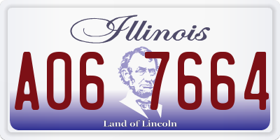 IL license plate A067664
