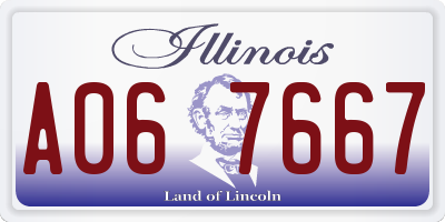 IL license plate A067667