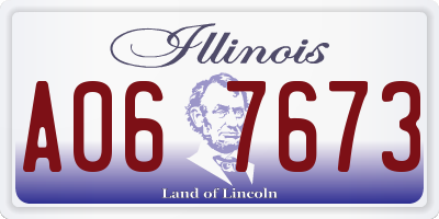 IL license plate A067673